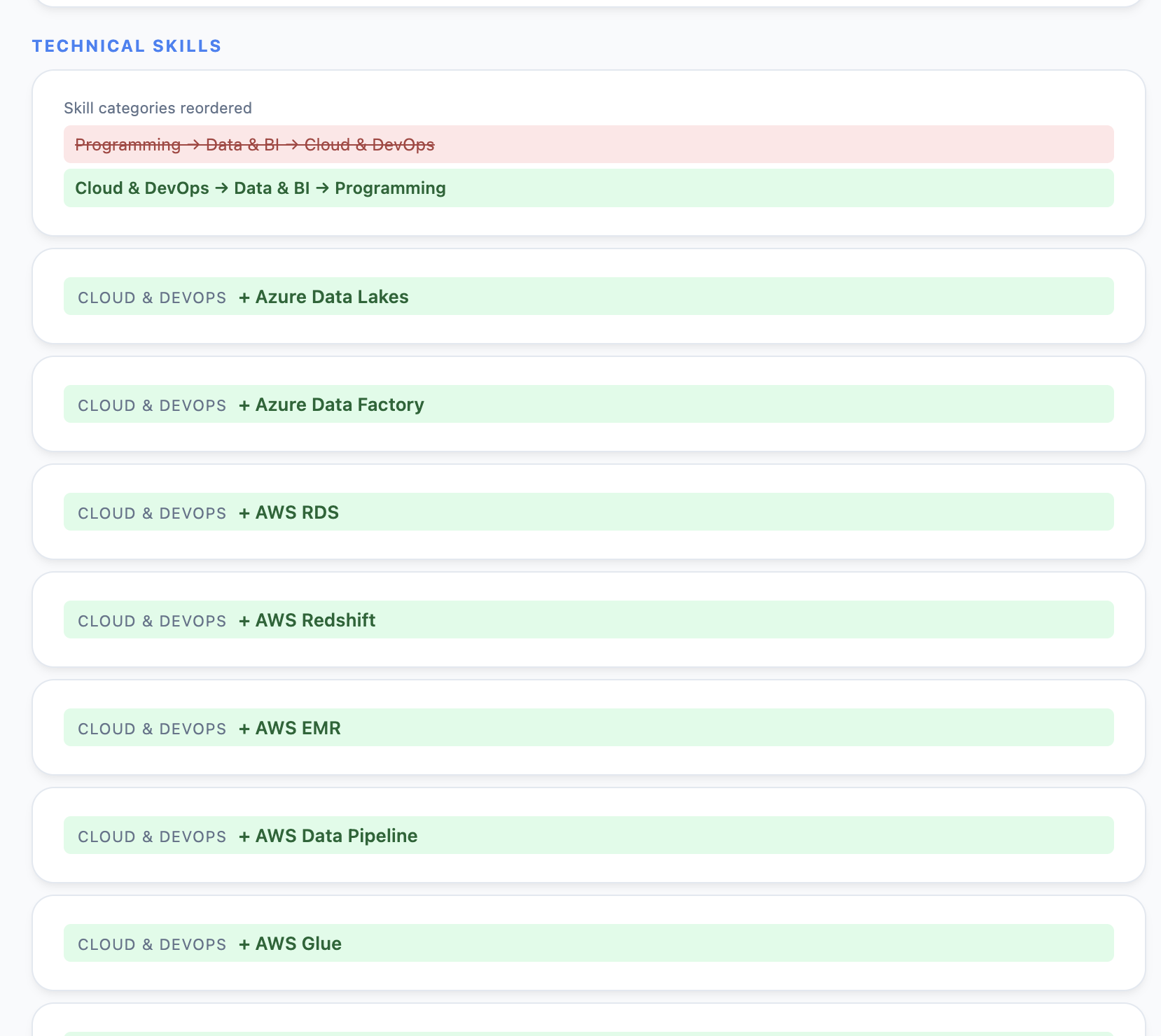SmartCV Resume Diff